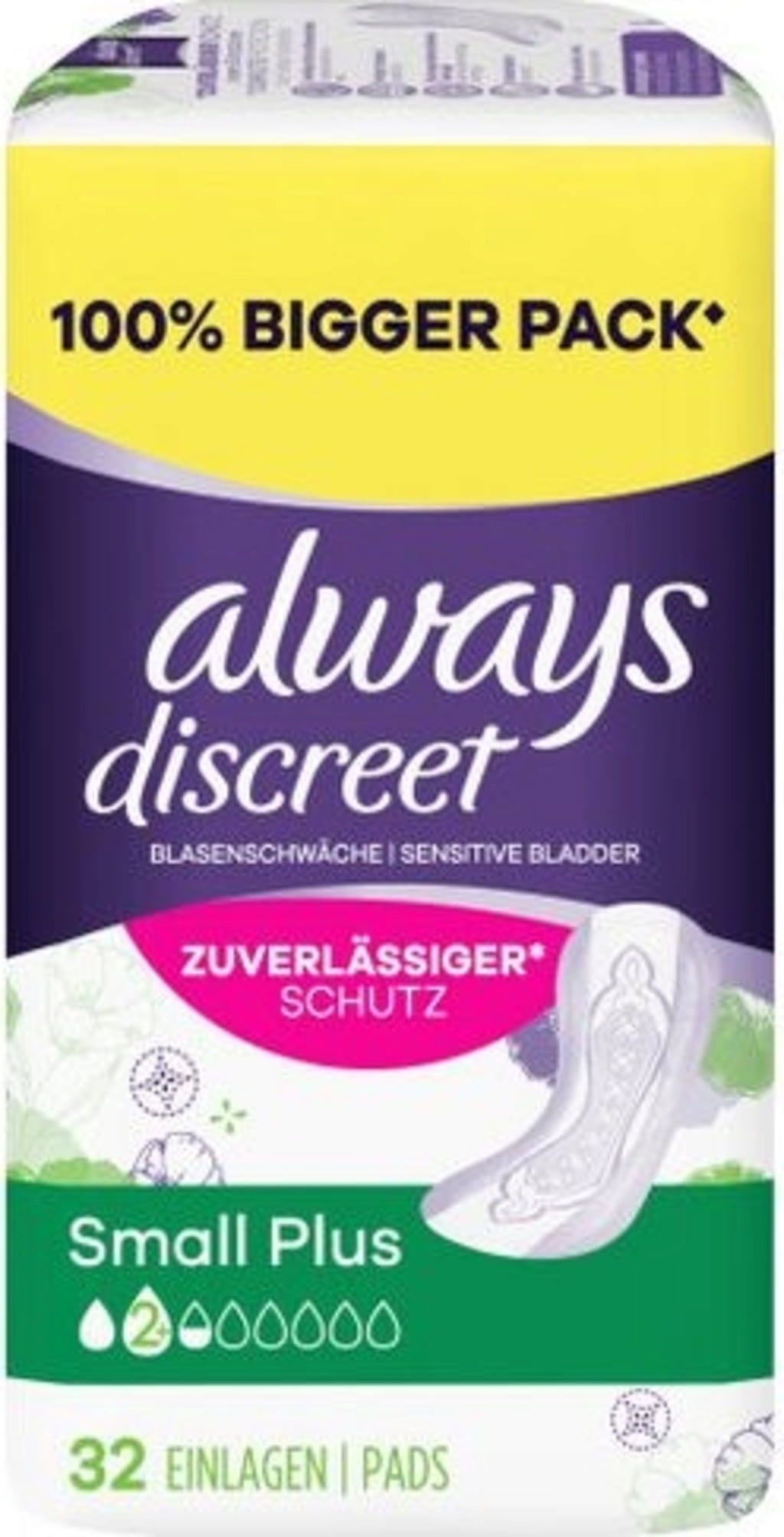 always Discreet Wkładki na nietrzymanie moczu Small Plus 32 Szt oh feliz