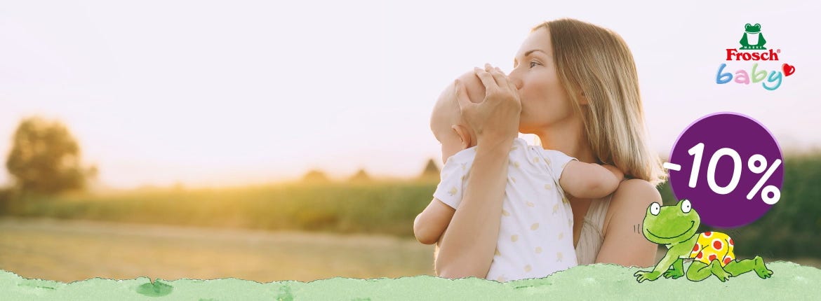 La peau des bébés et des enfants est particulièrement sensible. Choisir une lessive et des produits d’entretien adaptés est donc essentiel. Découvrez dès maintenant la gamme douce Frosch Baby sur laquelle vous avez 10 % de réduction.*Offre valable sur l’ensemble de la marque Frosch jusqu’au 15.03.2026.