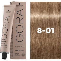 Schwarzkopf Professional IGORA ROYAL Coloração absoluta do cabelo - 8-01 Louro claro cendré natural