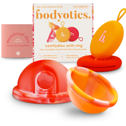 bodyotics Deluxe Soft Menstruatie Discs - Pink & Orange
