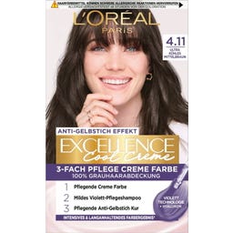 Excellence Cool Creme 4.11 Ultra As Brown Permanent Hair Dye - 1 Pc