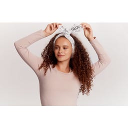 Bunny Ears Headband - 2in1 Hair Protecting Headband & Hair Tie - Snow panther