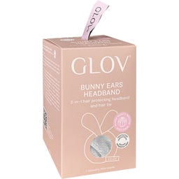 Bunny Ears Headband - 2in1 Hair Protecting Headband & Hair Tie - Grey