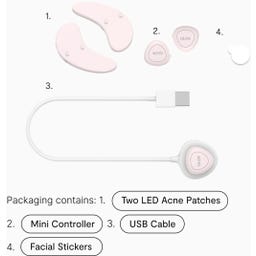LunaEye LED Therapy Patches for Bright & Rejuvenated Eyes mit Lade-Etui - 1 Stk