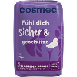 Cosmea Ultra Binden Nacht mit Flügeln - 10 Stk
