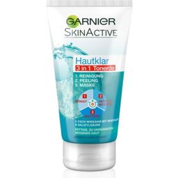 GARNIER PureActive 3 in 1 Clay Wash Scrub Mask - 150 ml