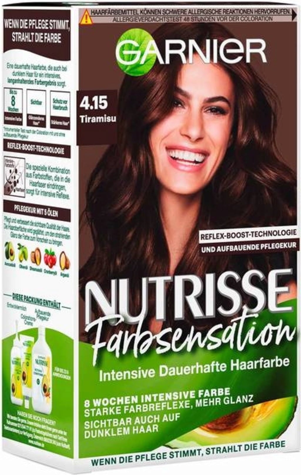 Nutrisse FarbSensation dauerhafte Pflege-Haarfarbe Nr. 4.15 Tiramisu Braun - 1 Stk