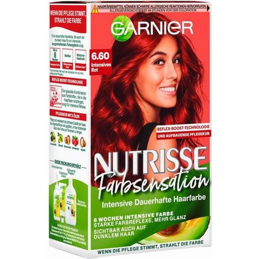 Nutrisse FarbSensation dauerhafte Pflege-Haarfarbe Nr. 6.60 Intensiv-Rot - 1 Stk