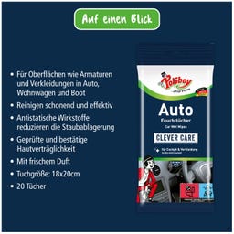 Poliboy Auto Feuchttücher Clever Care - 20 Stk