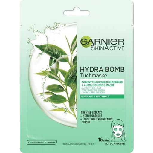 SkinActive Hydra Bomb Groene Thee & Hyaluron Sheet Masker - 1 Stuk
