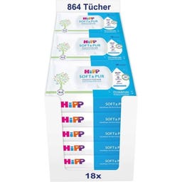 HIPP Baby Soft Soft & Pure Wet Wipes  - 864 Pcs