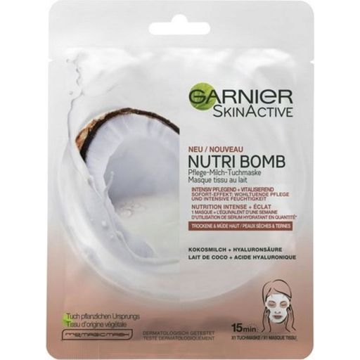 SkinActive Nutri Bomb Pflege-Milch-Tuchmaske Kokosmilch - 1 Stk