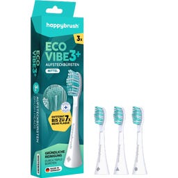 happybrush ECO VIBE 3+ Aufsteckbürsten White - 1 Set
