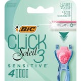 Click 3 Soleil Sensitive Damenrasierer 3 Klingen und Pflegestreifen Nachf&uuml;llung