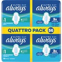 Pensos Ultra Tamanho 1 - Normal Com Abas Quattro Pack 56 - 56 unidades