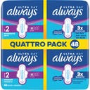 Pensos Higiénicos Ultra Tamanho 2 - Long Com Abas Quattro Pack 48 - 48 unidades