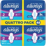 Ultra Damenbinden Gr&ouml;&szlig;e 2 - Long mit Fl&uuml;geln Quattropack 48