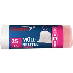Cleanpac Müllbeutel mit Zugband 25 Liter - 26 Stück