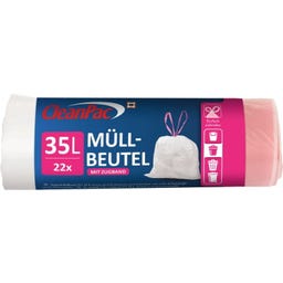 Cleanpac Müllbeutel mit Zugband 22 x 35 Liter - 22 Stück