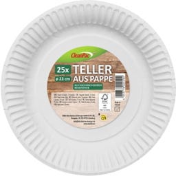 Cleanpac nature Teller aus Pappe Ø23cm - 25 Stück