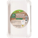 Cleanpac nature Teller aus Pappe 13x20cm