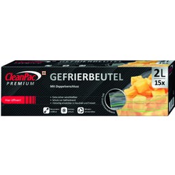 Premium Gefrierbeutel mit Doppelverschluss 2 Liter - 15 Stück