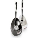 Toilet Brush Set with Rubberised Handle & Rim Cleaner - 1 pc