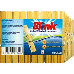Blink Wäscheklammer Holz 50 Stück - 50 Stück