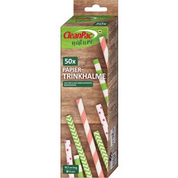 Cleanpac Papier-Trinkhalme - 50 Stück