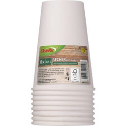 Cleanpac nature Pappbecher 0,4l - 8 Stück