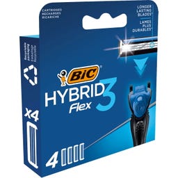 BIC Rasierer Ersatzklingen Hybrid Flex 3 - 4 Stück