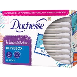 Wattestäbchen Reisebox - 60 Stück