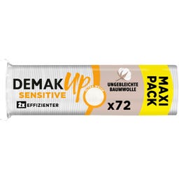 DEMAK'UP Sensitive runde Wattepads aus ungebleichter Baumwolle - 60 Stück