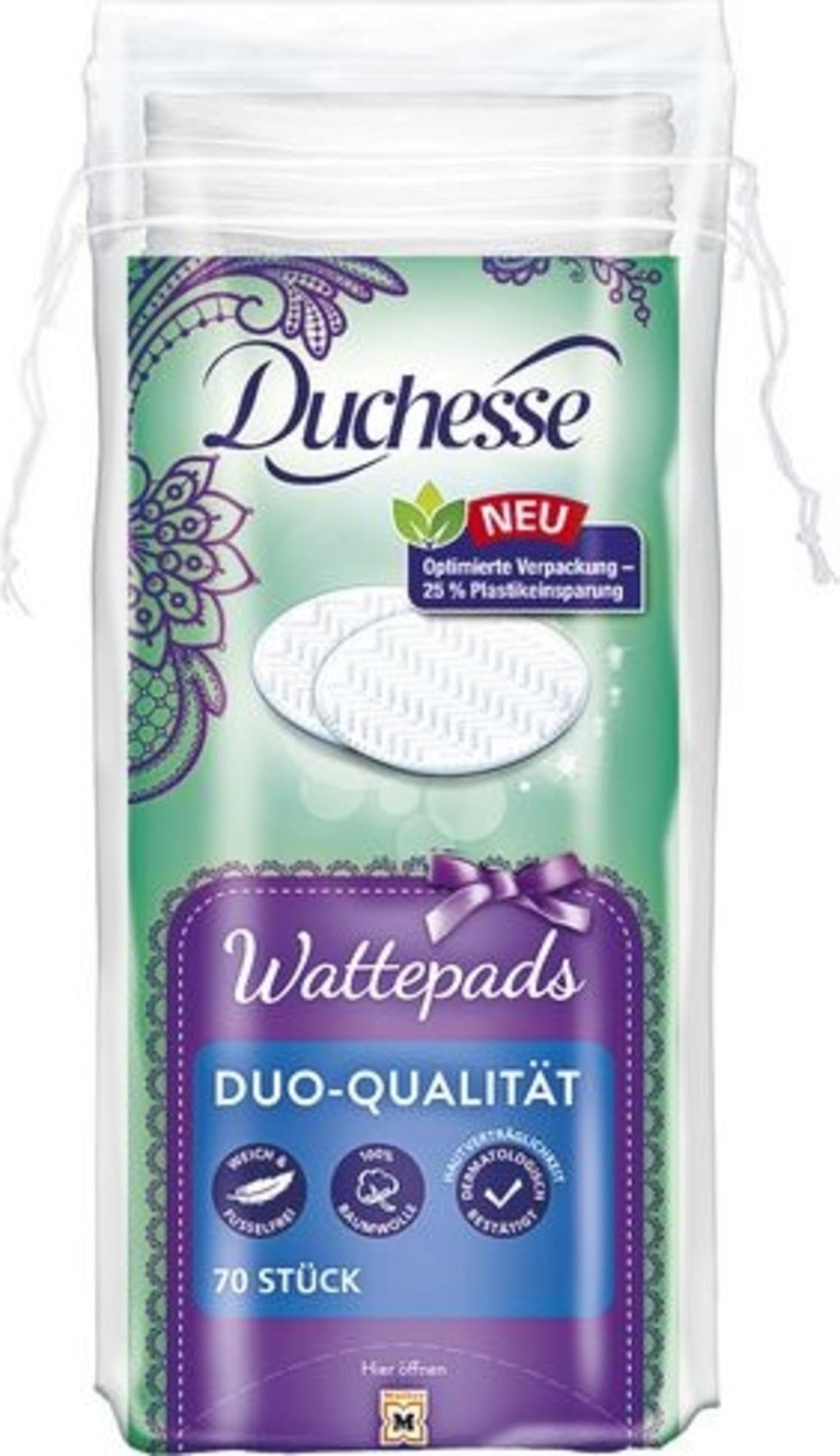 Duchesse Wattepads Duo-Qualität - 70 Stk