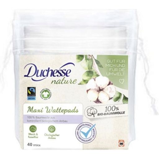 Duchesse nature Maxi Organic Cotton Wool Pads - 40 Pcs