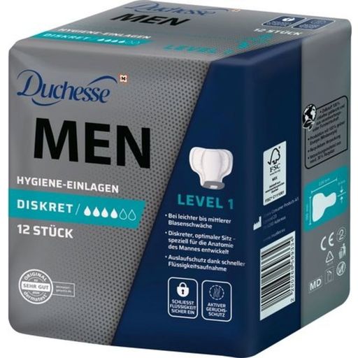 Duchesse MEN Hygiene Pads - Level 1 - 12 Pcs