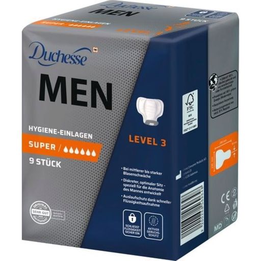 Duchesse MEN Hygiene-Inleggers Level 3 - 9 Stuks