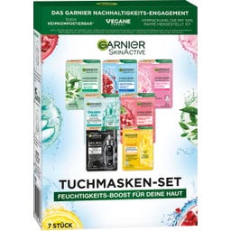 SkinActive Tuchmasken-Set Feuchtigkeits-Boost für deine Haut - 1 Stk