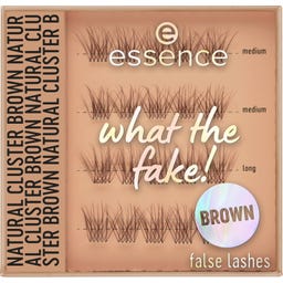 WHAT THE FAKE! false lashes natural cluster - 5 - natural cluster brown