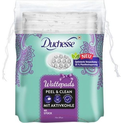 Duchesse Wattepads Peel & Clean mit Aktivkohle - 40 Stk