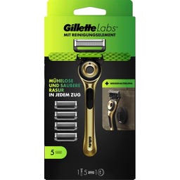 Gillette LABS Rasierer Gold mit 5  + Duschhänger - 1 Stk
