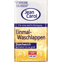 Jean Carol Einmal Waschlappen Samtweich - 50 Stück