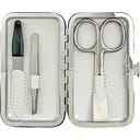 3-Piece White Glitter Frame Manicure Case - 1 pc