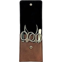 Incase Steck Maniküre Etui, 5-teilig, Braun - 1 Stk
