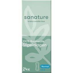 Sanature 100% Baumwolle Slipeinlagen Normal - 24 Stück