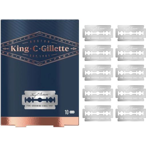 King C. Gillette Systemklingen für Rasierhobel 10er - 10 Stk