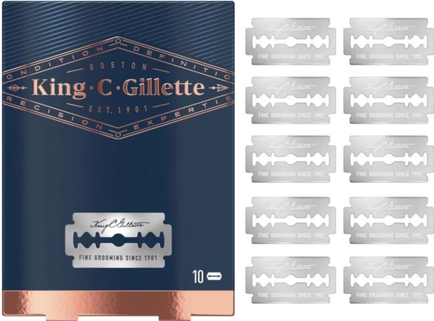 King C. Gillette Double Edge Navulmesjes - 10 stuks - 10 Stuks