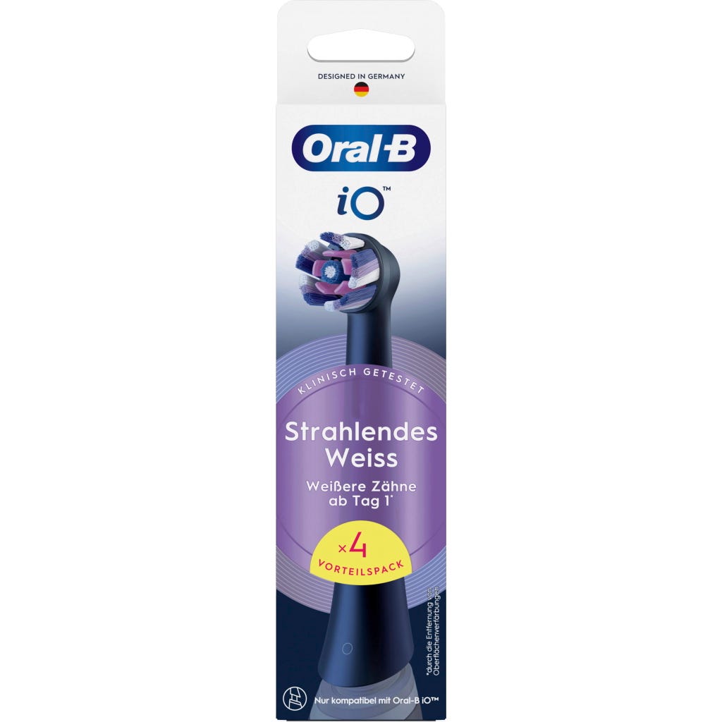 Oral-B iO Aufsteckbürsten Strahlendes Weiß, 4 Stück