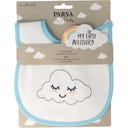 PARSA Beauty Bavoir Bébé Blanc avec Bordure Bleue - 1 pcs