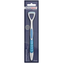 SensiDent Zungenreiniger 2 in 1 Bürste & Schaber - 1 Stk